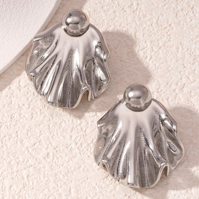 1 Paar luxuriöse Damen-Ohrstecker mit Blumenmotiv aus Titanstahl in  h5 Bild3