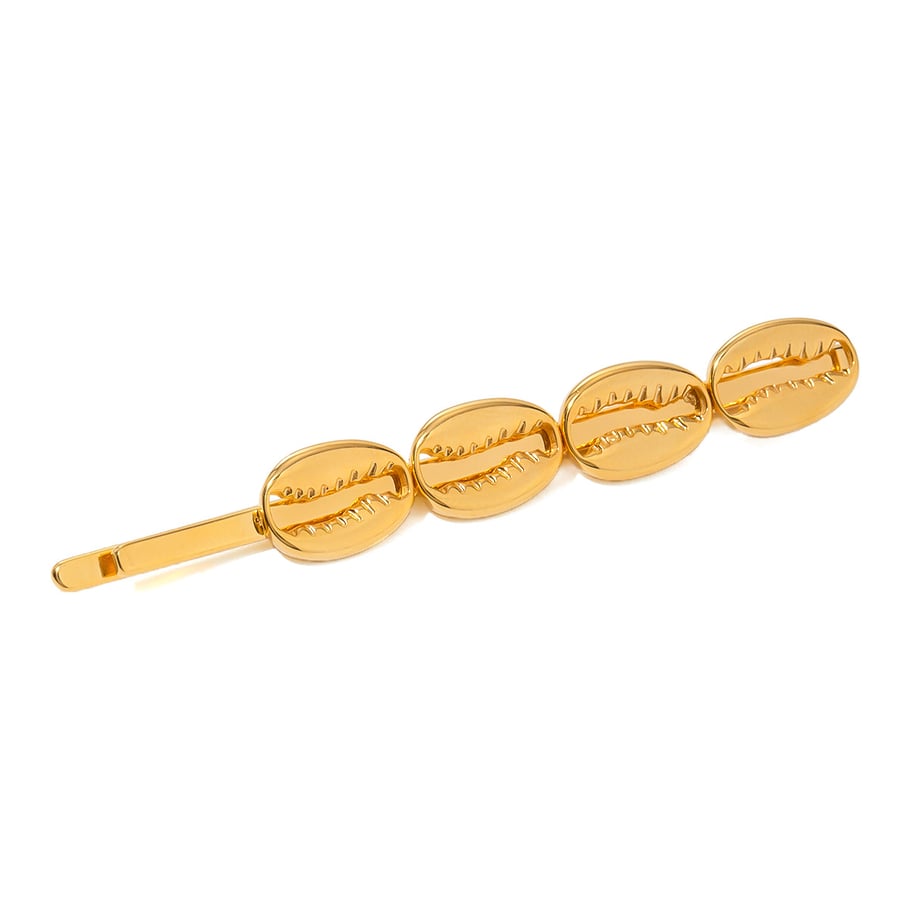 1 Pair Simple Series ins style Turtle Stainless Steel 18K Gold Plated Women Hair Clips Picture6