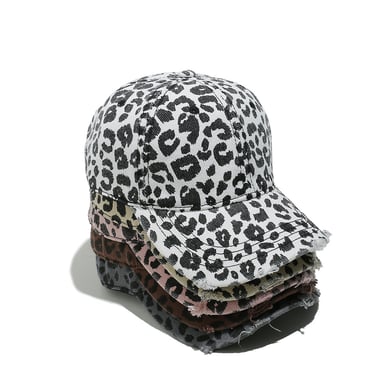 1 stuk Simple Series Retro Leopard Print Katoenen Dameshoeden h5 Afbeelding2