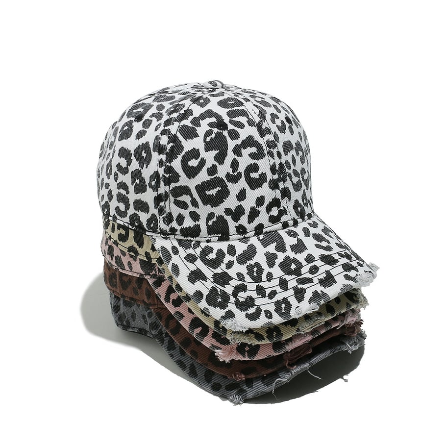 1 stuk Simple Series Retro Leopard Print Katoenen Dameshoeden Afbeelding2