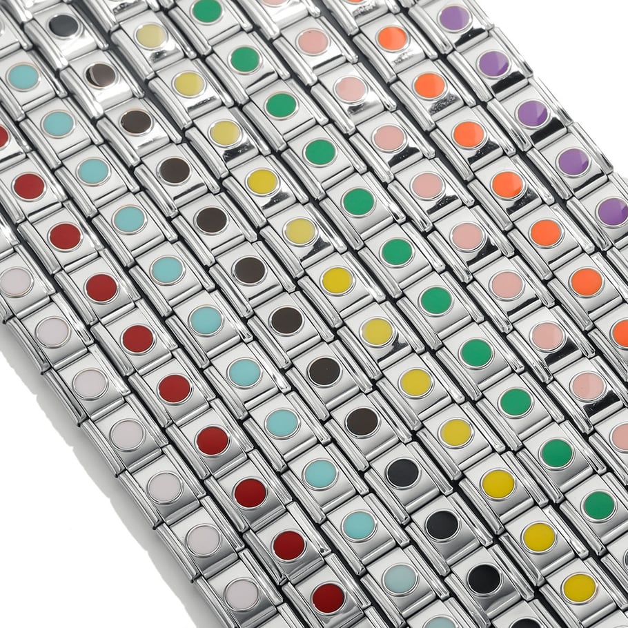 1 Piece Simple Series Casual Round Elasticated Quadrate Stainless Steel Silver Color Unisex Chain Bracelets Picture6