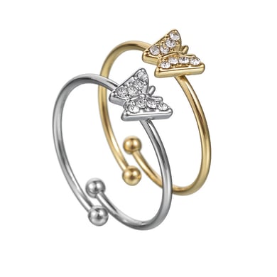 Bague ajustable en acier inoxydable pour femme, série Simple, motif animal simple, 1 pièce h5 Image2
