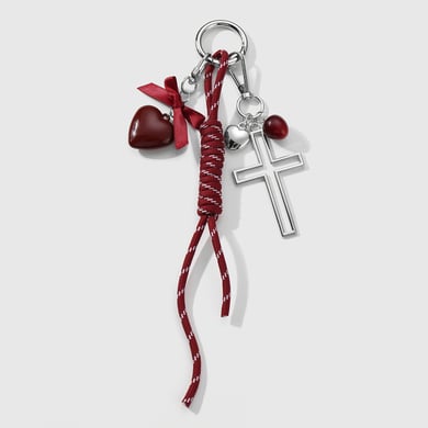 1 Piece Y2k Leather Bow Acrylic Love  DIY Bag Charms h5 Picture6