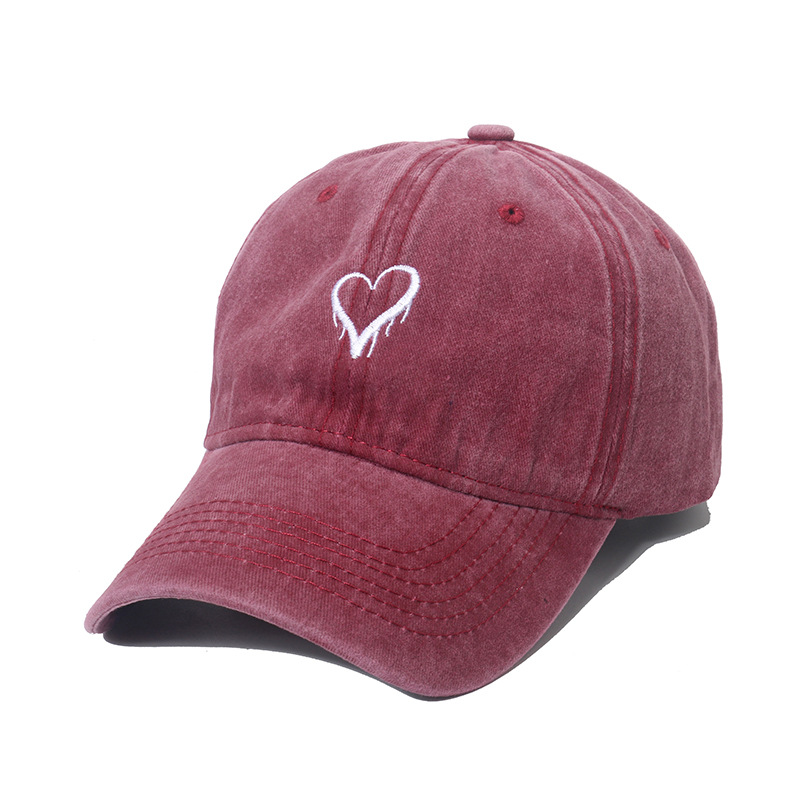1 Adet Simple Series Simple Heart Pamuklu Kadın Şapkaları Resim2