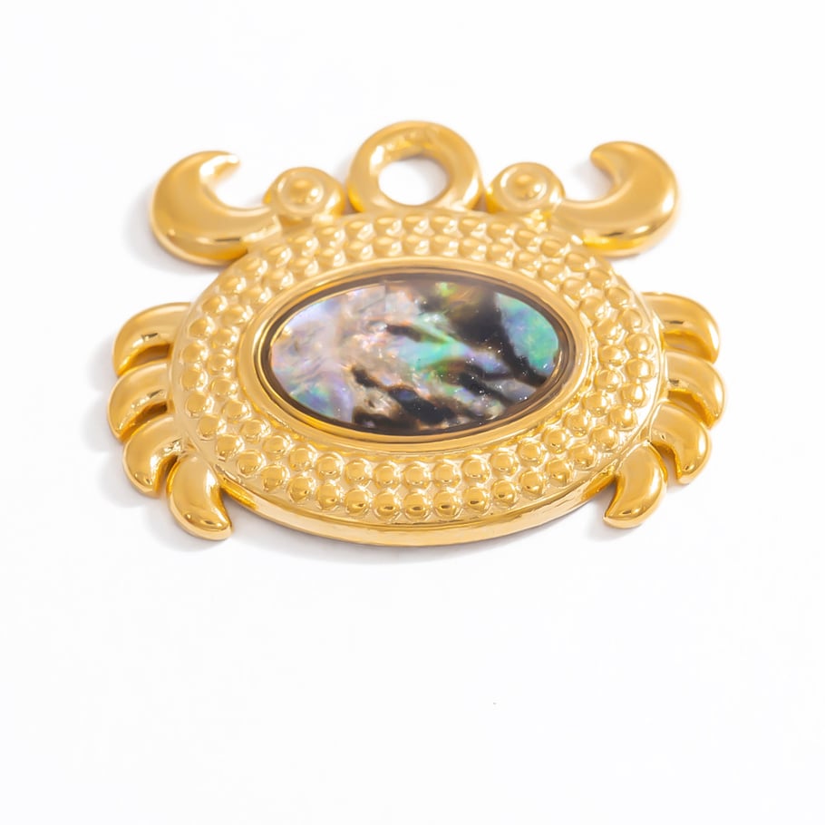 1 Piece Classic Series Delicate Marine Organism Shape Conch Stainless Steel Gold Color Women's Pendants h5Picture8