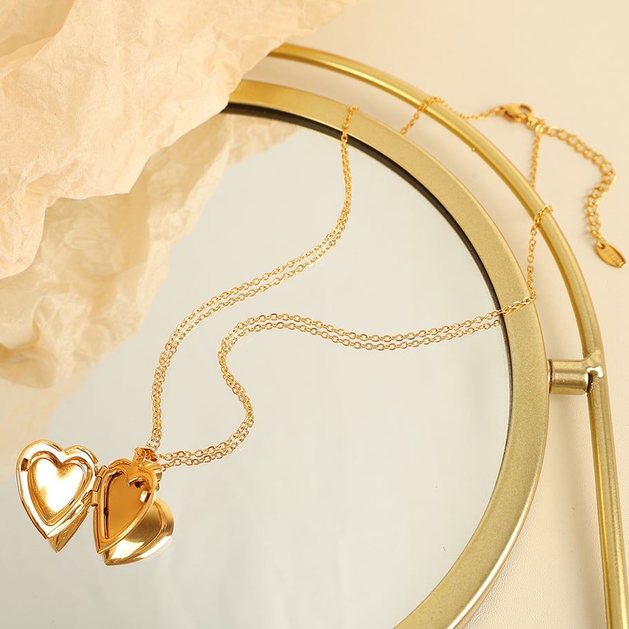 1 Piece Simple Series Simple Heart Stainless Steel 18K Gold Plated Women Pendant Necklaces Picture4