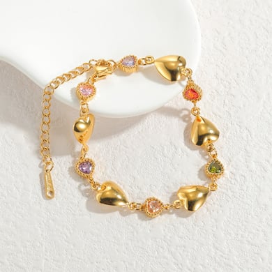 1 pezzo semplice serie Daily Star braccialetti a catena in acciaio inossidabile da donna h5 Immagine2