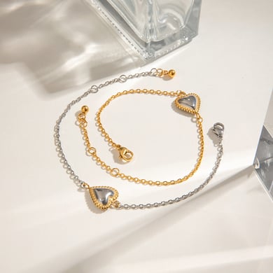 1 Stück romantische Serie süßes Herz Edelstahl Gold Farbe Damen Anhänger Halsketten h5 Bild5