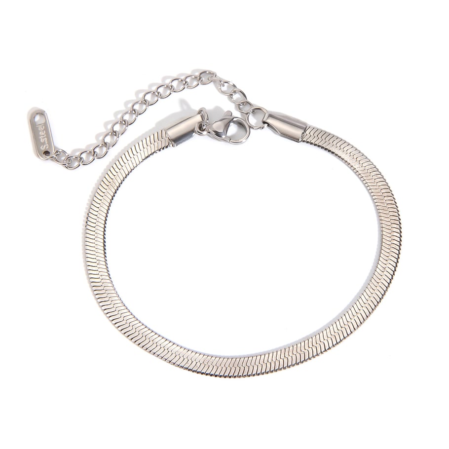 1 Piece Simple Series Daily Geometric Stainless Steel Women Chain Bracelets h5Picture6
