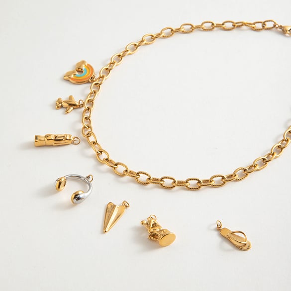 1 stuk Simple Series Simple Chain roestvrij staal goudkleurige dameskettingen