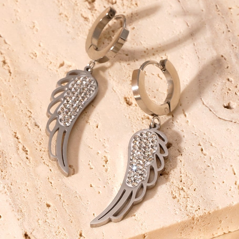 1 Pair Sophisticated Series Chic SwingsTitanium Steel Gold Color Women's Drop Earrings Picture4