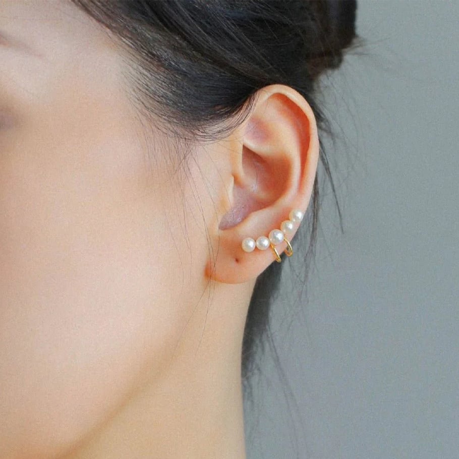1 Pair Elegant Series Exquisite Daily Stainless Steel Gold Color Women's Clip-on Earrings Picture5