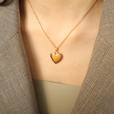 1 Piece Simple Series Simple Heart Stainless Steel 18K Gold Plated Women Pendant Necklaces h5 Picture5