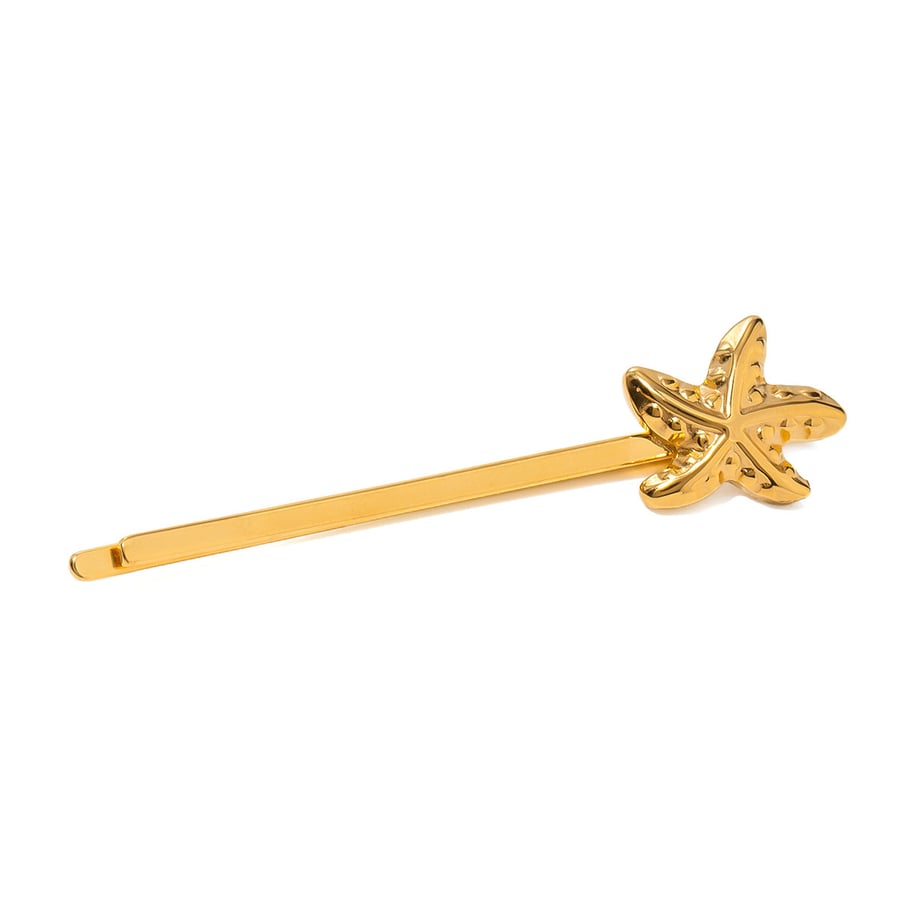 1 Pair Simple Series ins style Turtle Stainless Steel 18K Gold Plated Women Hair Clips Picture11