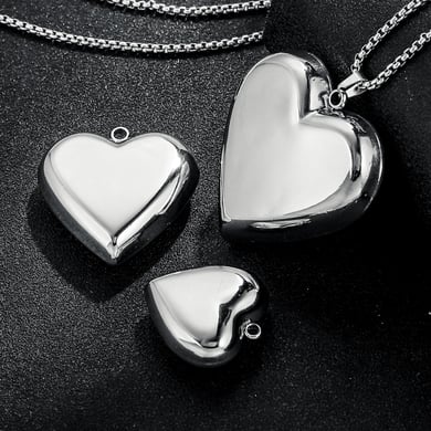 1 Paar Simple Series Simple Heart Edelstahl Damen Anhänger h5 Bild5