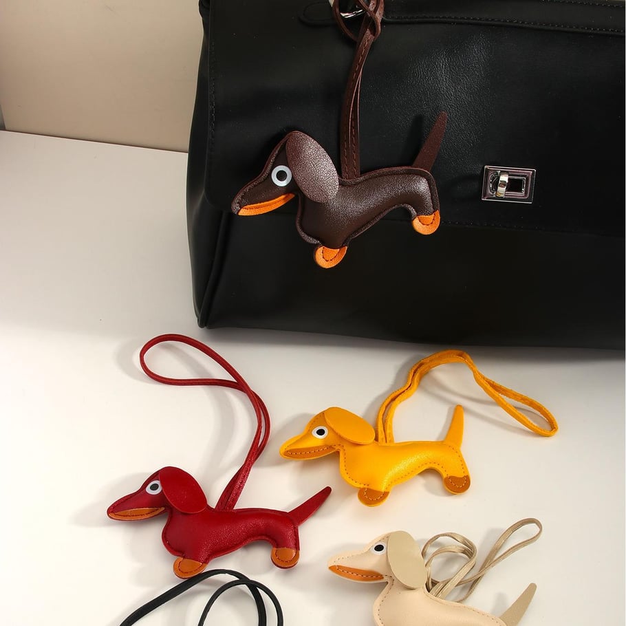1 pieza de dijes para bolso de mujer de PU con diseño de animales de uso diario de serie simple Imagen9