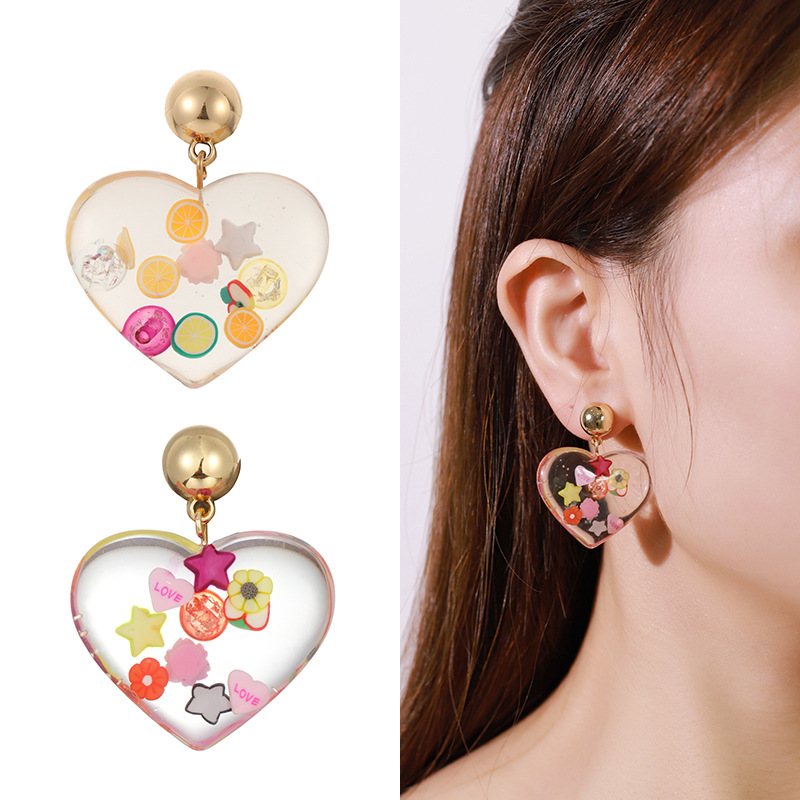 1 Pair Romantic Series Vacation Colorful Fruit Exaggerated Gold Color Alloy Women's Drop Earrings Picture4