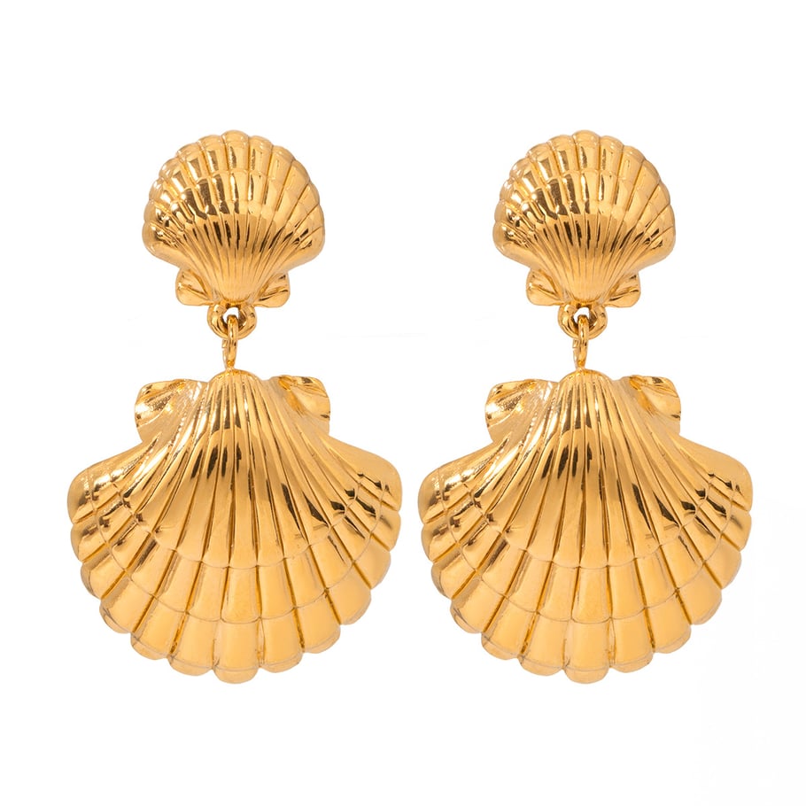 1 Pair Simple Series Vacation Turtle Stainless Steel 18K Gold Plated Women Drop Earrings Picture5