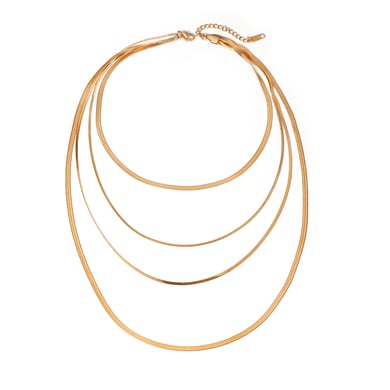 1 Piece Simple Series Simple Solid Color Stainless Steel 18K Gold Plated Women Layered Necklaces h5 Picture5