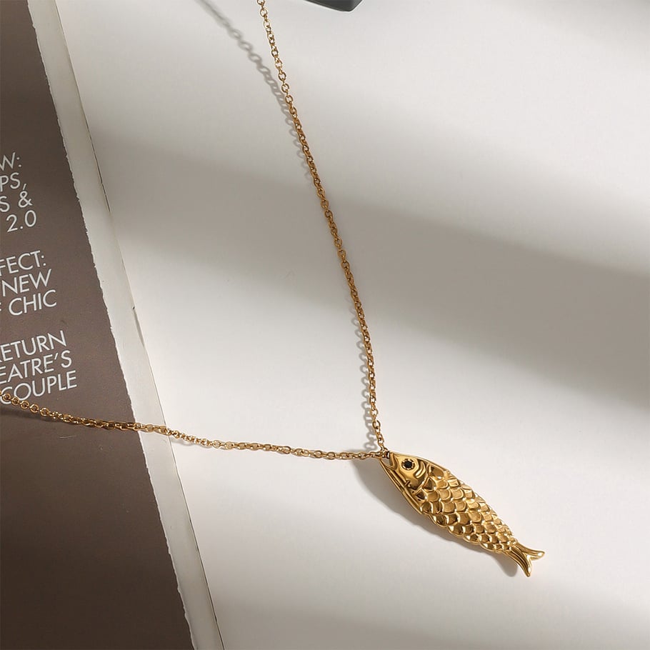 1 Stück Simple Series Europa und Amerika Schildkröte Edelstahl Gold Farbe Damen Anhänger Halsketten Bild8