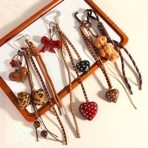 1 stuk Eenvoudige serie schattige hart rayon dames tas bedels
