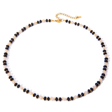 1 Stück Klassische Serie Elegante Perlen Edelstahl 18 Karat vergoldet Kunstperle Damen Perlenketten h5 Bild5