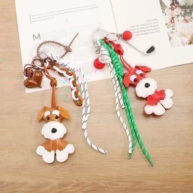 1 Piece Cute Dog & Polka Dot Heart Women's Bag Charms h5 Picture8