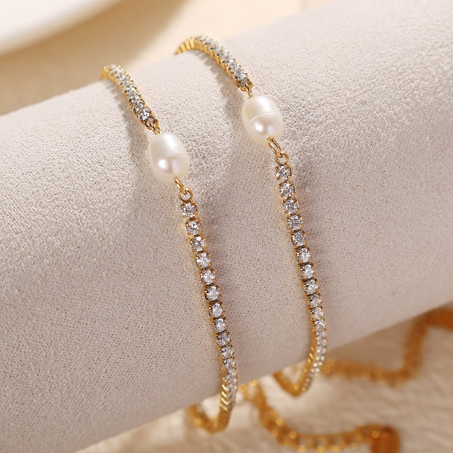 1 Piece Classic Series Retro Geometric Titanium Steel   Gold Color  Women's Chain Necklaces Picture3