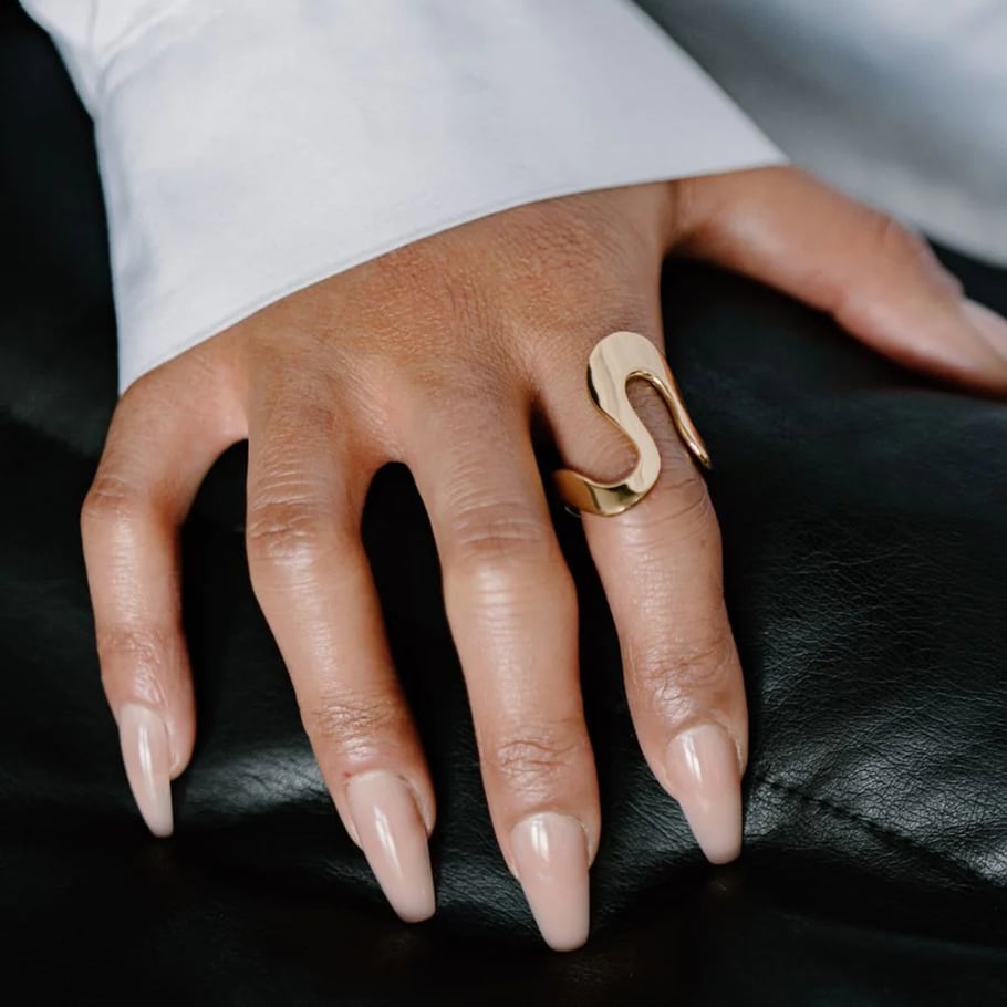 Anillos individuales para mujer de acero inoxidable color dorado, serie clásica de Europa y América, 1 pieza Imagen8
