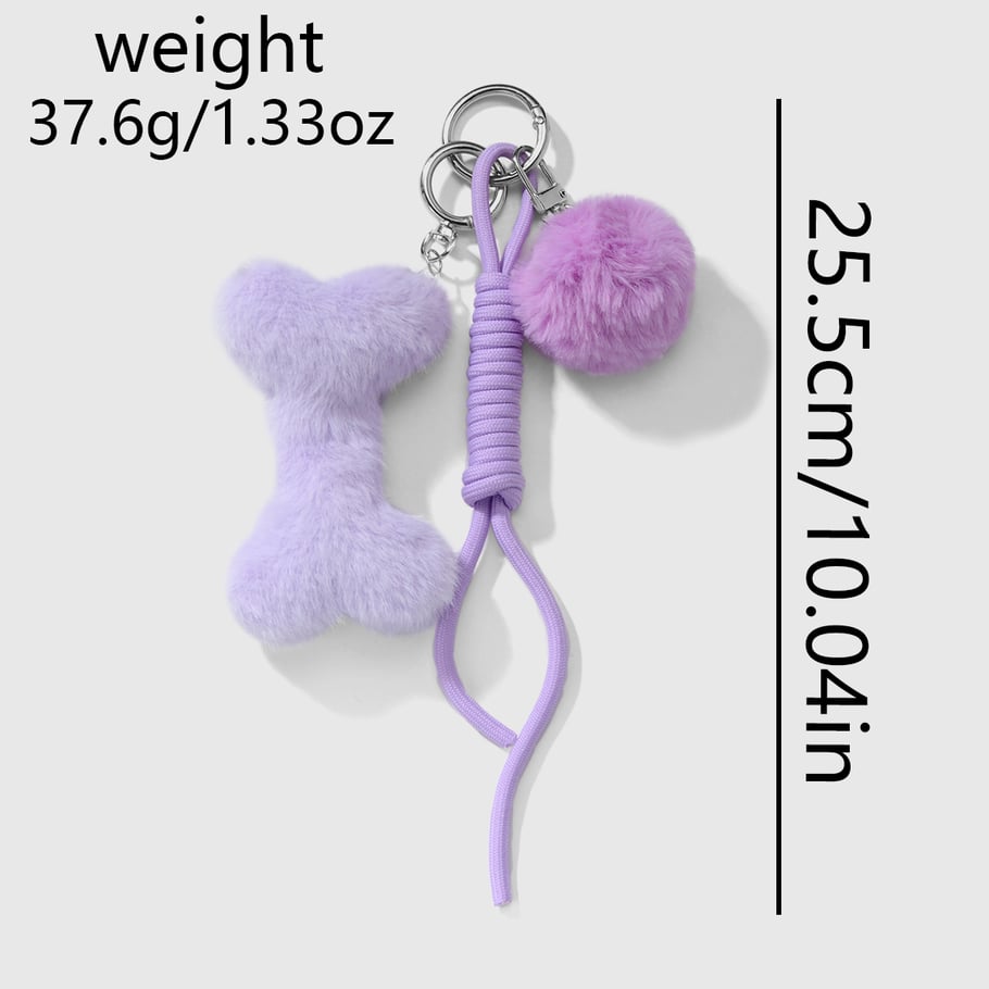 1 Piece Cute Plush Bone Bag Charms Picture12