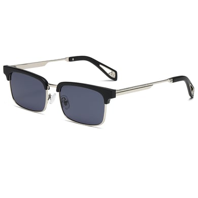 1 Pair of Stylish Semi  Rimmed Metal  Patchwork Protective Women's Sunglasses h5 Picture5