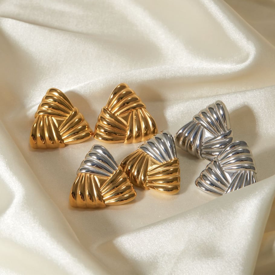 edelstahl damen geometrische metall stil ohrringe titan stahl liebe ohrringe weibliche einfache vielseitige europäischen und amerikanischen stil ohrringe h5Bild5
