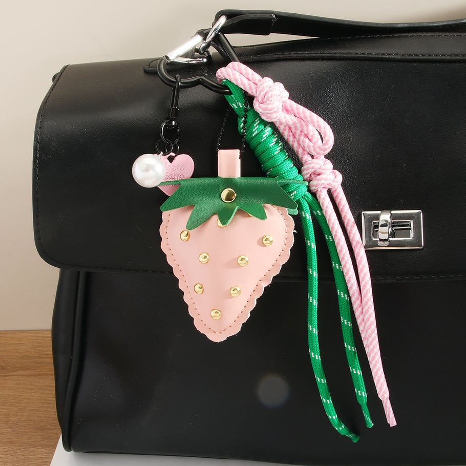 1 Piece Sweet Leather Strawberry Women's Bag Charms Picture9