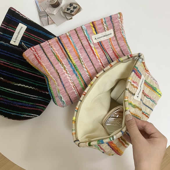 1 Piece Romantic Series Vacation Strip Yarn Women's Bags