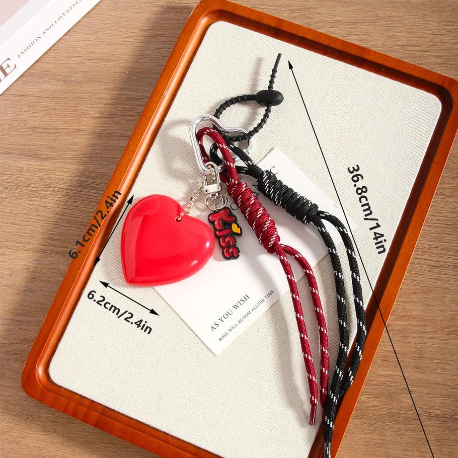 1 Piece Charming Series Sweet Red Heart Arylic Garniture Women's Bag Charms Picture7