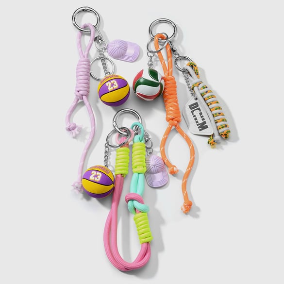 1 stuk eenvoudige serie sport cartoon legering dames tas bedels 2