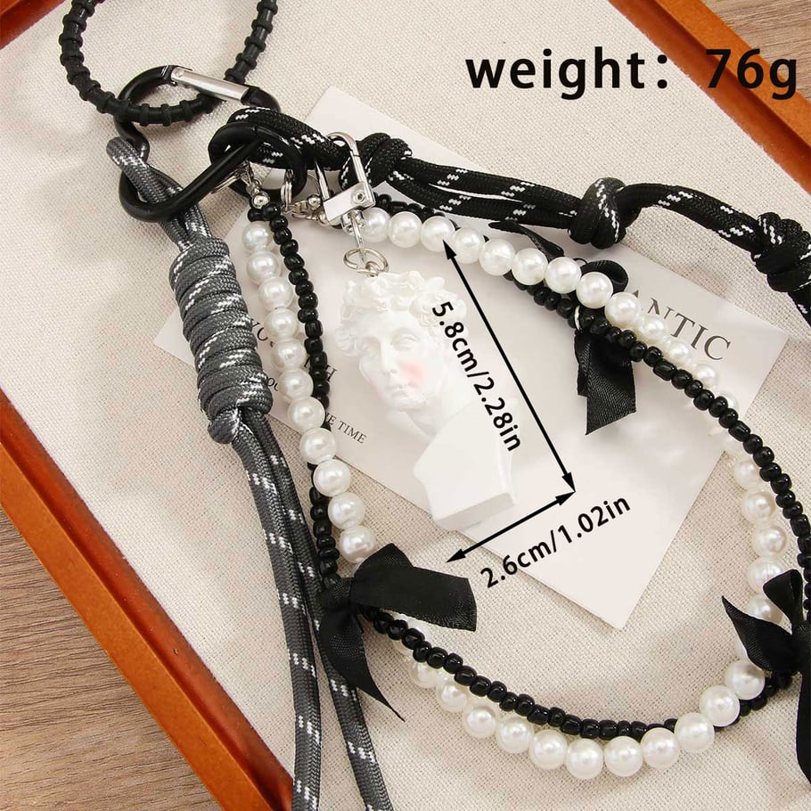 1 Piece Art Series Bow Beaded chain Women's Bag Charms Picture7