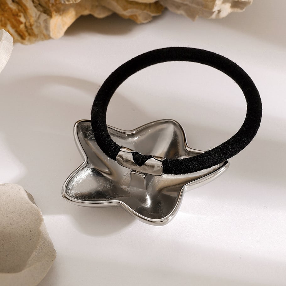 1 Piece Simple Style Pentagram Shape Stainless Steel 18K Gold Plated Women's Hair Bands Picture5