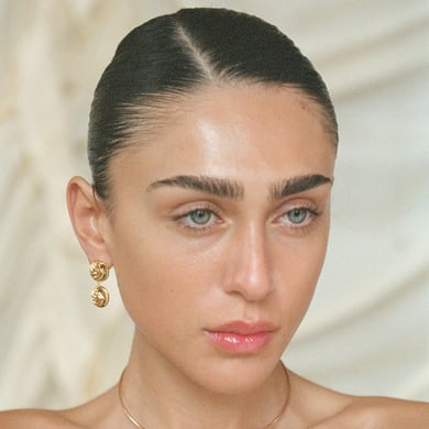 1 Pair Simple Series Retro line Stainless Steel 18K Gold Plated Women Drop Earrings h5 Picture4