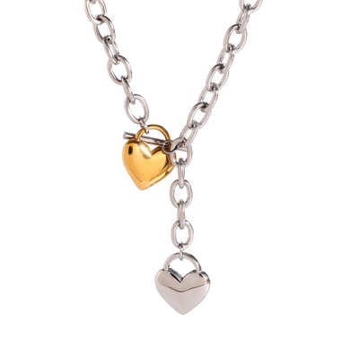 1 Piece Simple Series Sweet Heart Stainless Steel 18K Gold Plated Women Charm Bracelets h5 Picture8