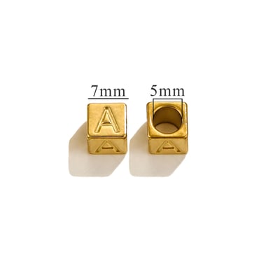 1 par de colgantes unisex de acero inoxidable con letras simples de la serie Simple h5 Imagen5