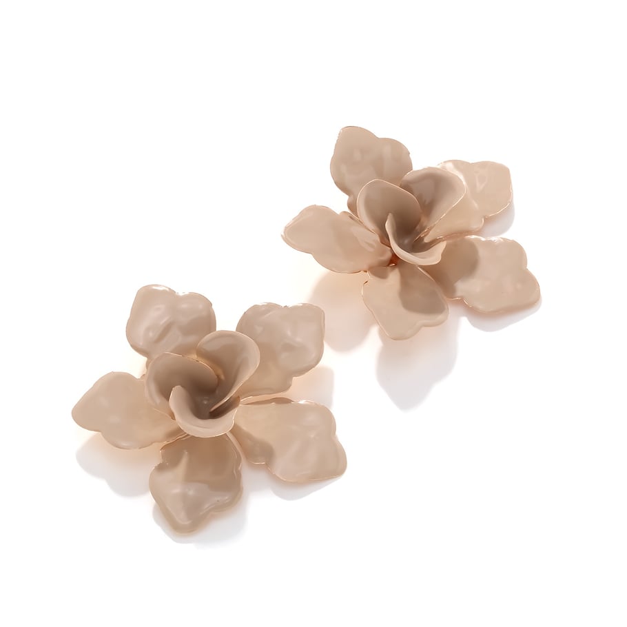 1 Pair Vacation Style Iron Large Flower Stud Earrings Picture6