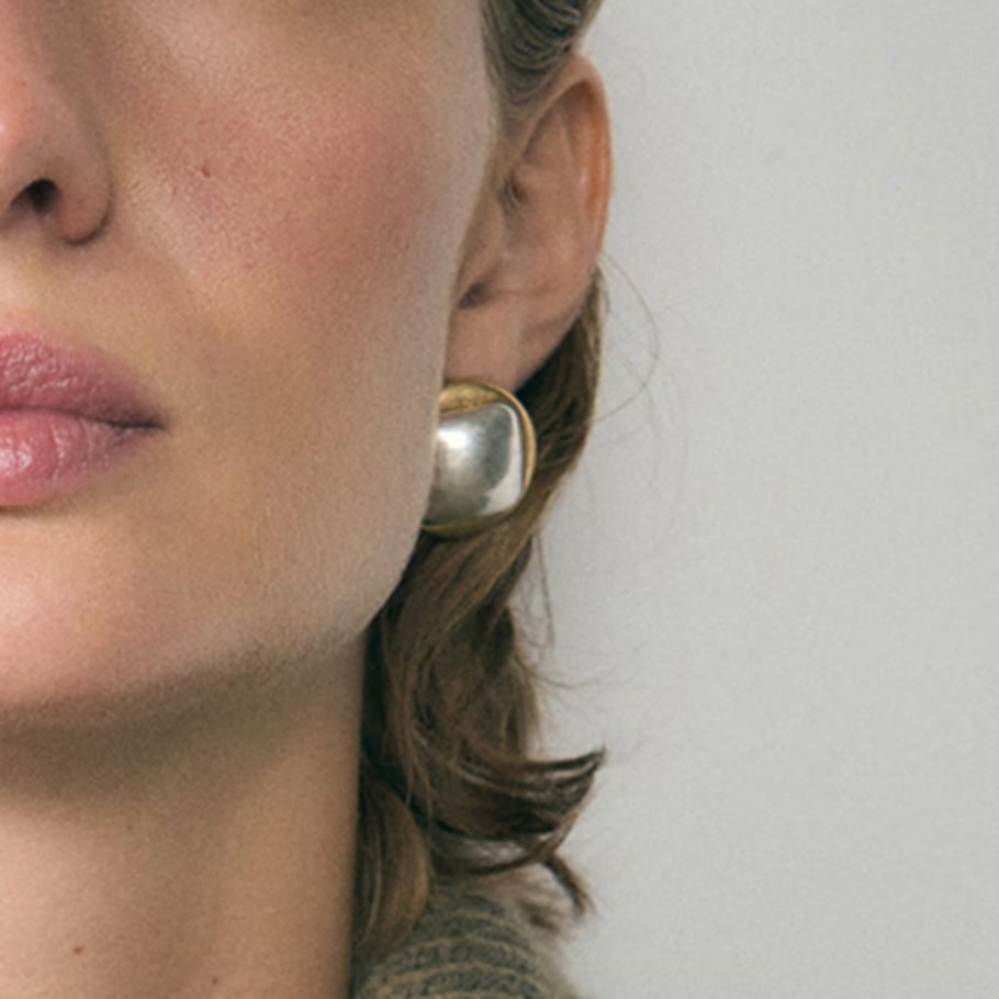 1 Pair Simple Series Modern Quadrilateral & Annular Shape Stainless Steel Gold Color Women's Stud Earrings Picture3