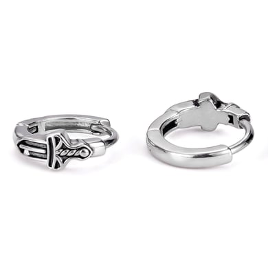 Modern Sword Stainless Steel Men's Stud Earrings h5 