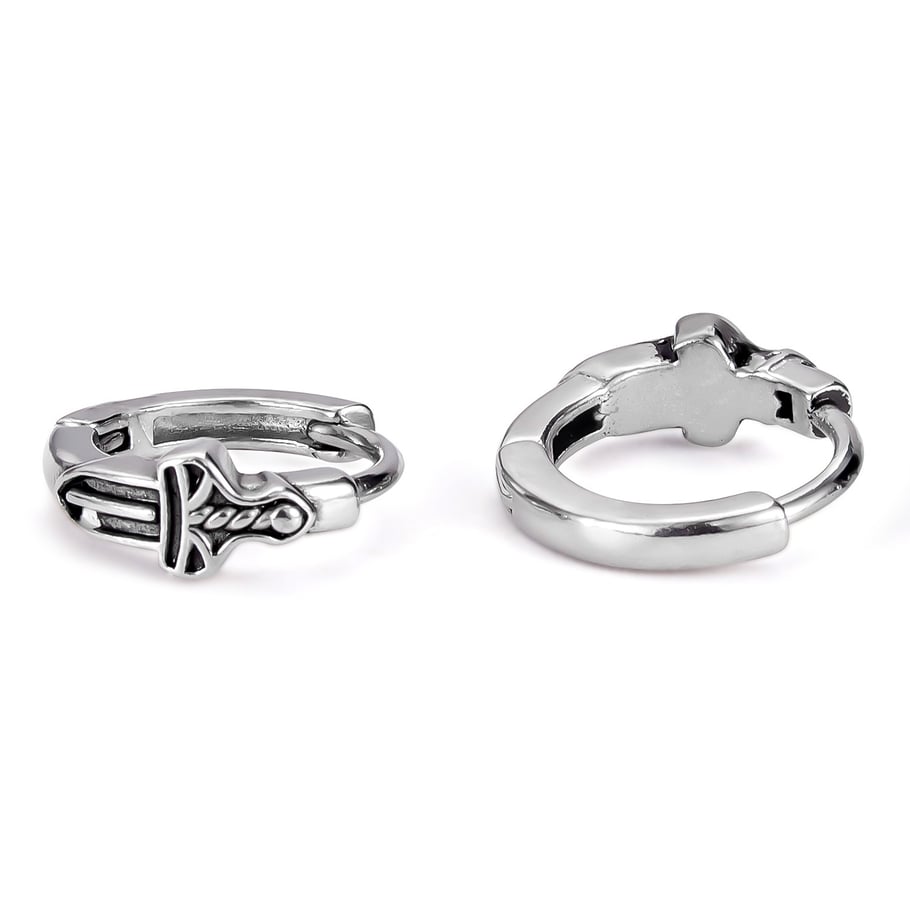 Modern Sword Stainless Steel Men's Stud Earrings 