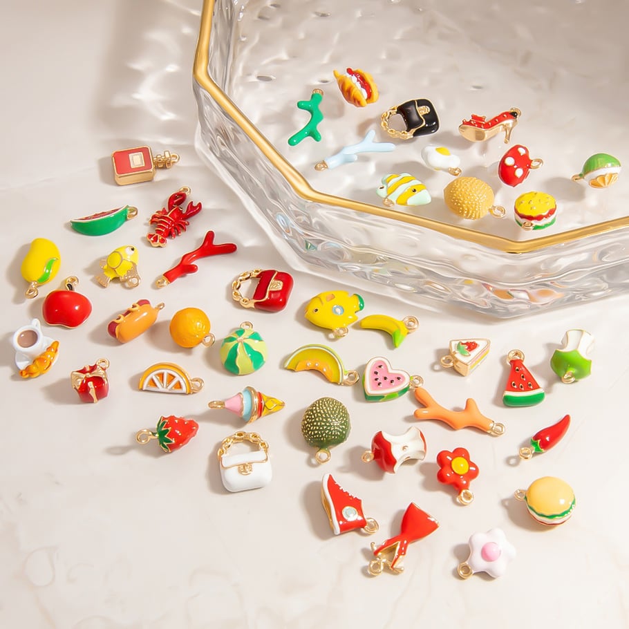 1 Piece Romantic Series Daily Charming Plant Colorful Alloy Gold Color Women's Pendants Picture3