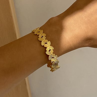 1 Piece Romantic Series Sweet Animal Stainless Steel 18K Gold Plated Women Bangles h5 Picture4