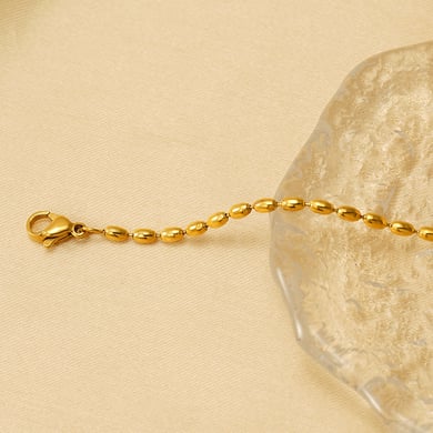 1 Stück Simple Series Simple Edelstahl 18 Karat vergoldet Unisex Kettenhalsketten h5 Bild4