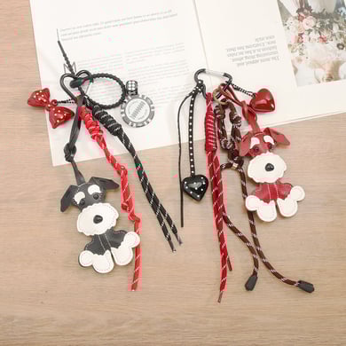 1 Piece Cute Dog & Polka Dot Heart Women's Bag Charms h5 Picture6