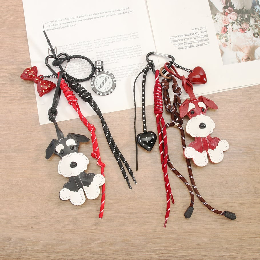 1 Piece Cute Dog & Polka Dot Heart Women's Bag Charms Picture6